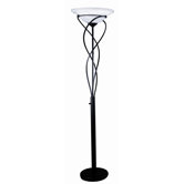 Majesty  Torchiere Floor Lamp in Black