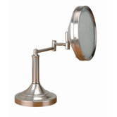 Vogue Make Up Mirror and Lamp in Polished Steel