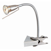 Seeker  Clamp-On Reading Lamp in Polished Steel