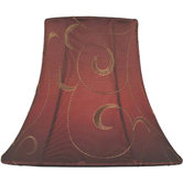 3" x 6" Candelabra Lamp Shade in Red Jacquard