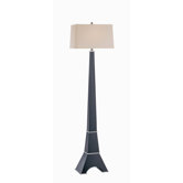 Floor Lamp in Dark Walnut/Silver