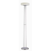 Honoria Fluorescent Floor Lamp in Polished Steel / Chrome