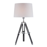 Jiordano One Light Table Lamp in Polished Steel