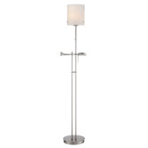 Radko One Light Swing Arm Floor Lamp in Polished Steel