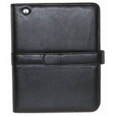 Faux Leather Easel iPad Case in Black