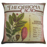 Botanica 20" x 20" Linen Pillow with Theobroma Cacao Print