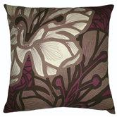 Flora 20 x 20 Pillow in Brown/Eggplant