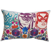 Mexico Cotton El Santo Print Pillow