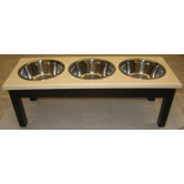 3 Bowl Traditional Style Pet Diner (2 qt Bowls)