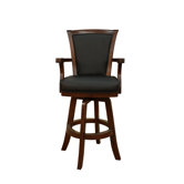 Auburn Stool in Suede with Black Leather