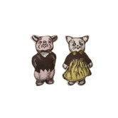 Antique Toys / Stuffed Dolls Mr. Piggy in Pink