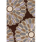 Tufted Pile Chocolate/Lilac Flora Rug