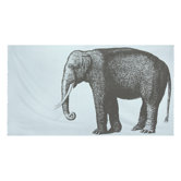 Elephant Cotton Voile Scarf in Sky