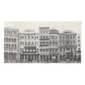 Street Scene Cotton Voile Scarf in Grey