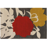 Tufted Pile Red/Gris Peony Rug