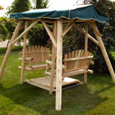 Double Glider Porch Swing with Stand
