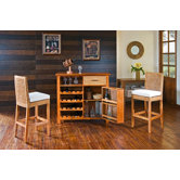 Pegasus 3 Piece Rattan and Wicker Bar Set in Natural