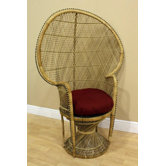 Peacock Buri Fabric Arm Chair