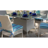 Grenada Patio Rectangular Glass Dining Table