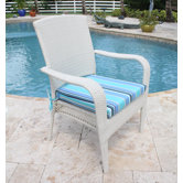 Grenada Patio Lounge Chair in White Wash
