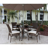 Grenada Patio 5 Piece Slatted Dining Set