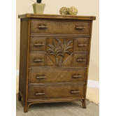 Cancun Palm 5 Drawer Chest