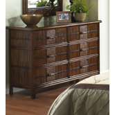Polynesian 6 Drawer Dresser