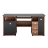 Saratoga Executive Computer Desk in Walnut