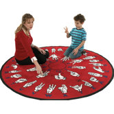 Educational Hands That Teach Kids Rug