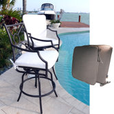 Cast Aluminum Counter Stool with Armrest (Set of 2)