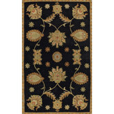 Dynasty All Over Persian Vine Black Rug