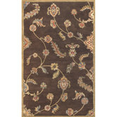 Dynasty Persian Garland Brown/Gold Floral Rug