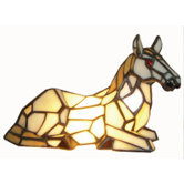 Tiffany 1 Light Horse Table Lamp