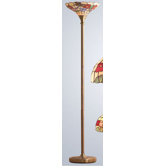 Beige Dragonfly Tandchiere Floor Lamp in Multi Colours