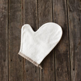 Linen and Terry Bath Mitt