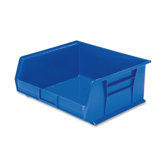 Bins, Unbreakable/Waterproof, 16"x14-1/2"x7", Blue