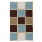 Simply Home Hopscotch Blue Chocolate Rug