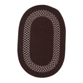 Banded Wool Blend Dark Brown/Oatmeal Rug