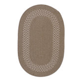 Banded Wool Blend Mocha/Oatmeal Rug