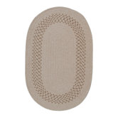 Banded Wool Blend Oatmeal/Mocha Rug