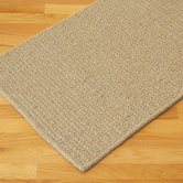 All-Natural Wool Herringbone Light Beige Rug