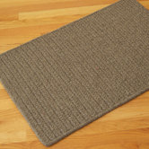 All-Natural Wool Herringbone Medium Brown Rug
