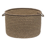 Natural Wool Houndstooth Utility Basket