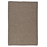Natural Wool Houndstooth Espresso Braided Rug