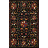 Habitat Black Uzbek Suzani Rug