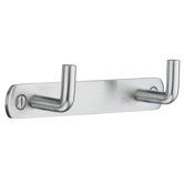 Beslagsboden Coat Rack with L-Shaped Hooks in Brushed Stainless Steel