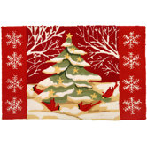 Accents Seasonal Christmas Tree Forest Novelty Rug