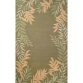 Spello Green Fern Border Rug