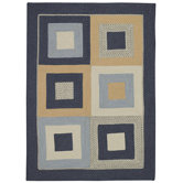 Tweed Square Deep Blue Rug