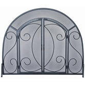 Wrought Iron Ornate Fireplace Screen